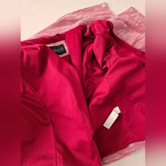 Eloquii Soft Knit Moto Jacket Size 14/16 In Red - Picture 3 of 10